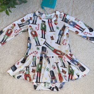 NWT Posh Peanut Nutcracker Bodysuit Dress 0-3M Holiday